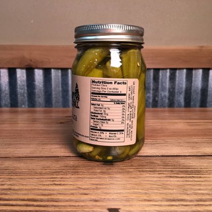 Pickled Okra label