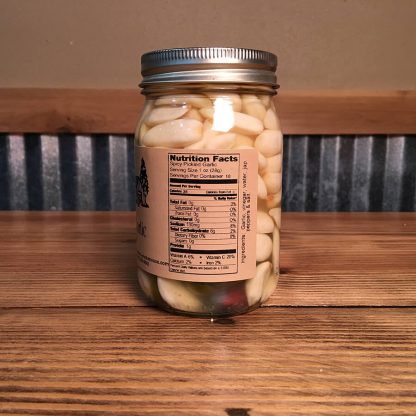 Spicy Pickled Garlic label