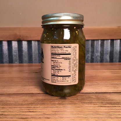 Bread & Butter Pickles with peppers label